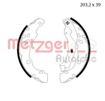 Комплект тормозных колодок METZGER MG125