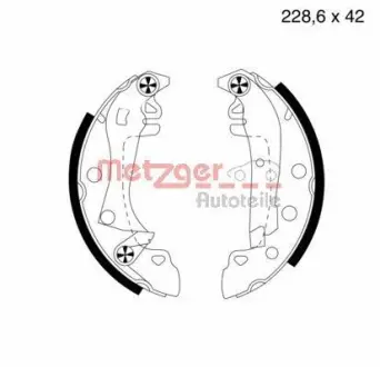 Комплект тормозных колодок METZGER MG339