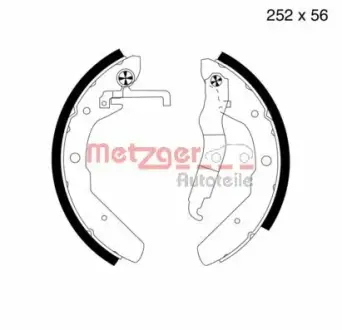 Комплект тормозных колодок METZGER MG373