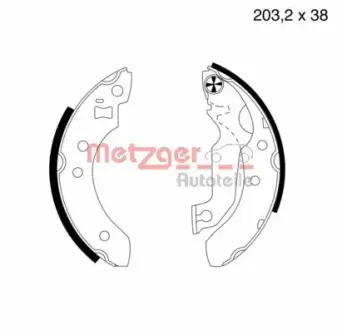 Комплект тормозных колодок METZGER MG374
