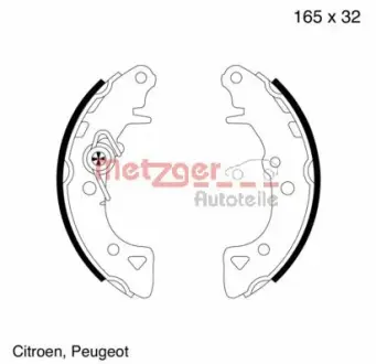 Комплект тормозных колодок METZGER MG429