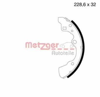 Комплект тормозных колодок METZGER MG525