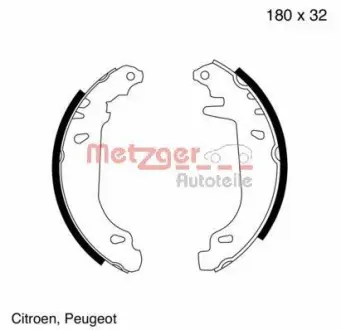 Комплект тормозных колодок METZGER MG537