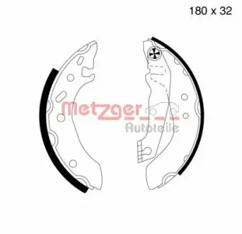 Комплект тормозных колодок METZGER MG538