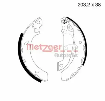 Комплект тормозных колодок METZGER MG539