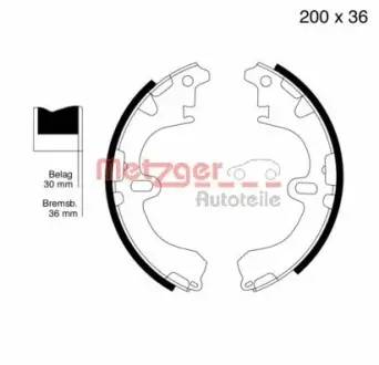 Комплект тормозных колодок METZGER MG556