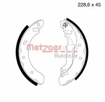 Комплект тормозных колодок METZGER MG562