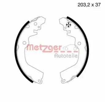 Комплект тормозных колодок METZGER MG569