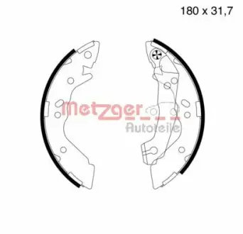 Комплект тормозных колодок METZGER MG575