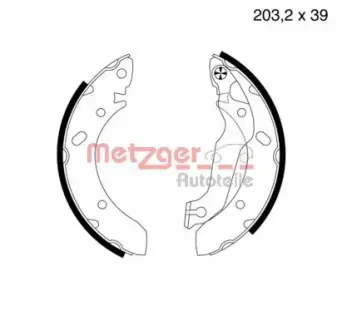 Комплект тормозных колодок METZGER MG576