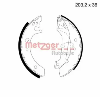Комплект тормозных колодок METZGER MG580