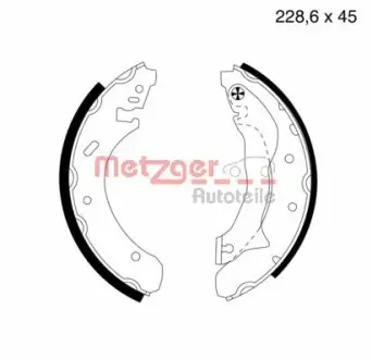 Комплект тормозных колодок METZGER MG581