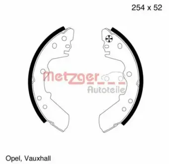 Комплект тормозных колодок METZGER MG587