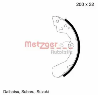 Комплект тормозных колодок METZGER MG595