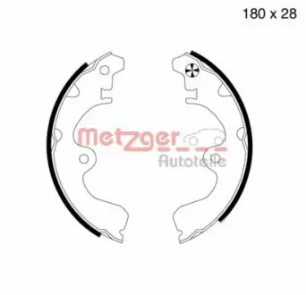 Комплект тормозных колодок METZGER MG617