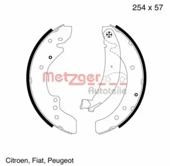 Комплект тормозных колодок METZGER MG619