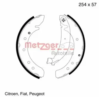 Комплект тормозных колодок METZGER MG620