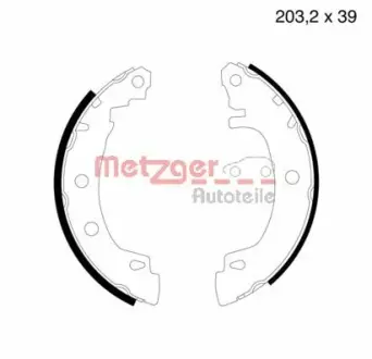Комплект тормозных колодок METZGER MG632