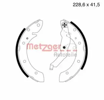 Комплект тормозных колодок METZGER MG633