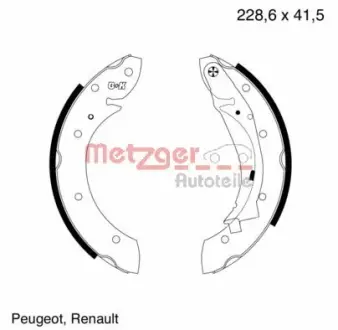 Комплект тормозных колодок METZGER MG634