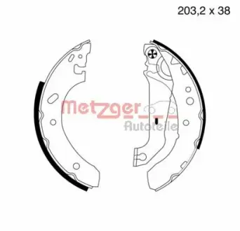 Комплект тормозных колодок METZGER MG639