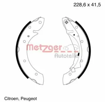 Комплект тормозных колодок METZGER MG641