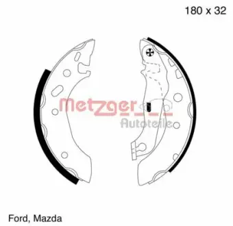 Комплект тормозных колодок METZGER MG642