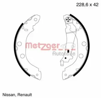 Комплект тормозных колодок METZGER MG645