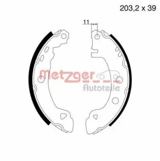 Комплект тормозных колодок METZGER MG654