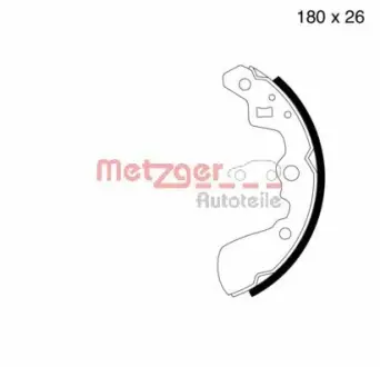 Комплект тормозных колодок METZGER MG659