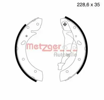 Комплект тормозных колодок METZGER MG708