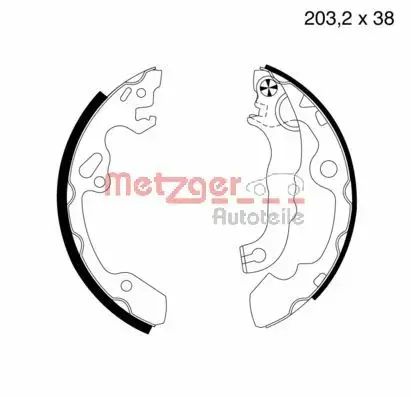 Комплект тормозных колодок METZGER MG716 (фото 1)