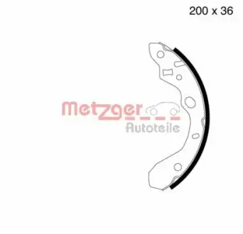 Комплект тормозных колодок METZGER MG800