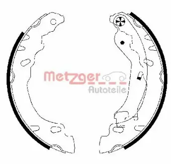 Комплект тормозных колодок METZGER MG828