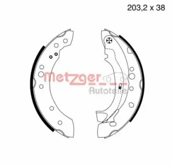 Комплект тормозных колодок METZGER MG961