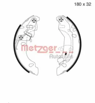 Комплект тормозных колодок METZGER MG980
