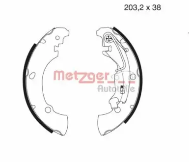 Комплект тормозных колодок METZGER MG981