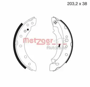 Комплект тормозных колодок METZGER MG984