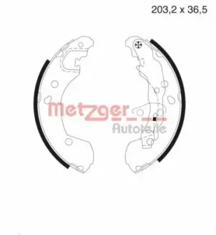 Комплект тормозных колодок METZGER MG985