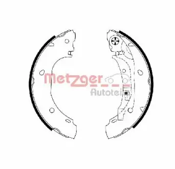 Комплект тормозных колодок METZGER MG988