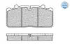 Комплект тормозных колодок, дисковый тормоз MEYLE 0252908826S (фото 2)