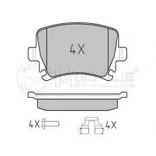 Колодки гальмові дискові задні VW Caddy III / Passat / Golf V / VI / Tiguan / Touran / Audi A3 / A MEYLE 252391417