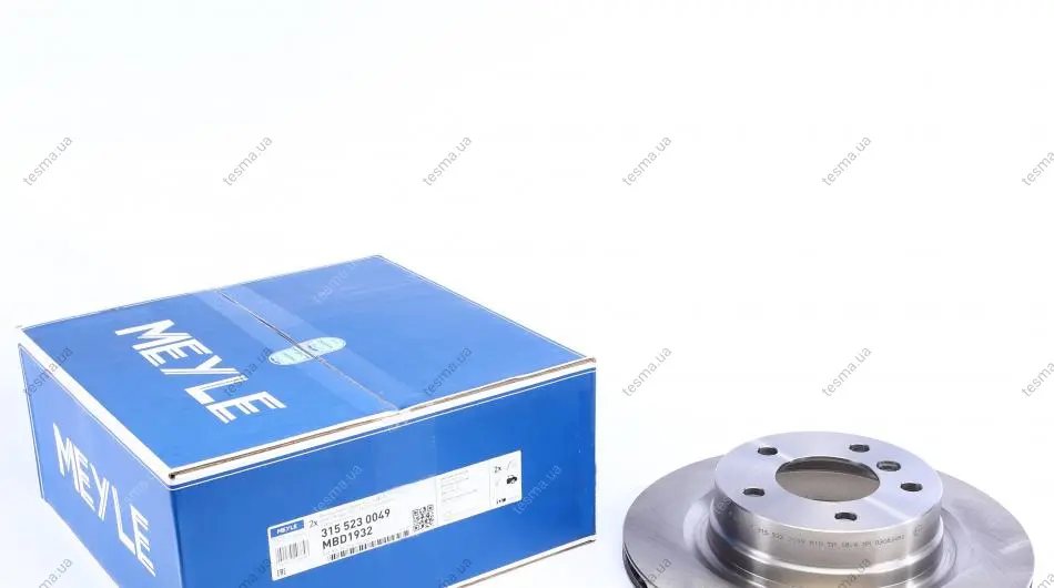 Диск гальмівний (задній) BMW 1 (E81/E87)/3 (E90/E91/E92) 05-13 (300x20) MEYLE 3155230049 (фото 1)