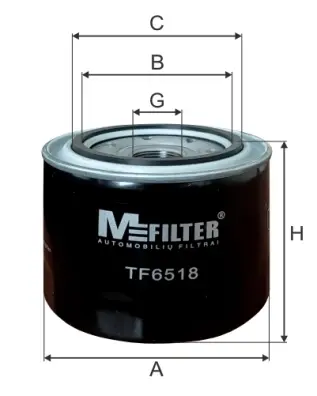 Фільтр масляний MFILTER TF 6518 (фото 1)
