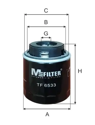 Фільтр масляний MFILTER TF 6533 (фото 1)