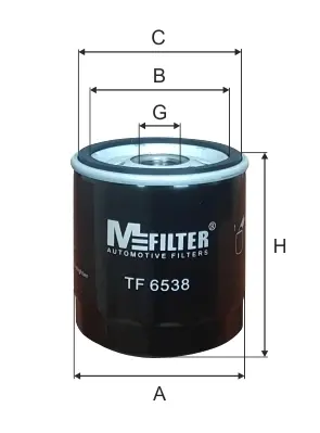 Фільтр оливний MFILTER TF 6538 (фото 1)
