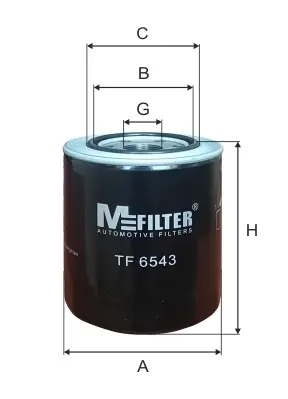 Фільтр масляний MFILTER TF 6543 (фото 1)