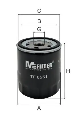 Фільтр масляний MFILTER TF 6551 (фото 1)