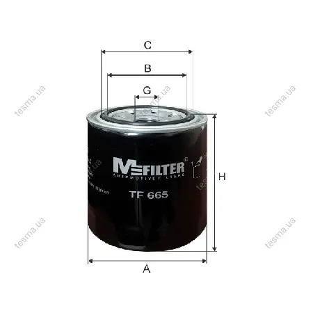 Фільтр масляний Toyota 4Runner/Corolla/Hiace/Hilux/Land Cruiser MFILTER TF665 (фото 1)