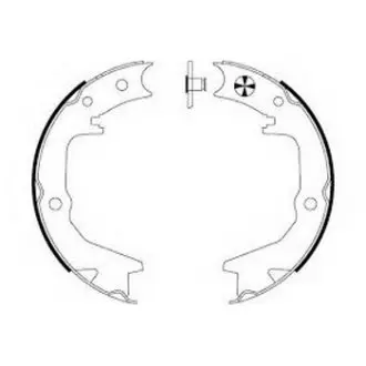 Brake shoes. Колодки тормозные, барабанный тормоз MITSUBISHI MR129856